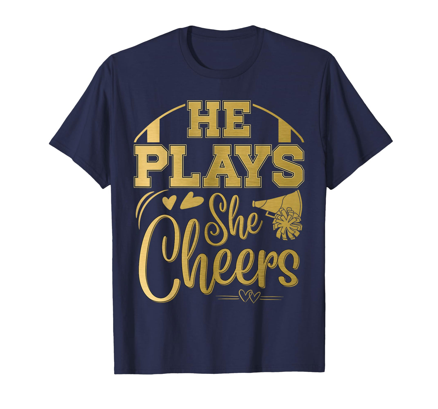 Football and Cheer Mom and Cheer Dad a Cheerleading Football T-Shirt