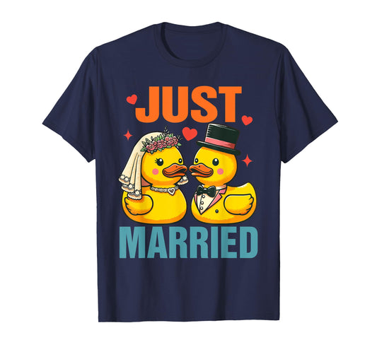 Bride & Groom Newlywed Wedding Rubber Ducks Just Married T-Shirt
