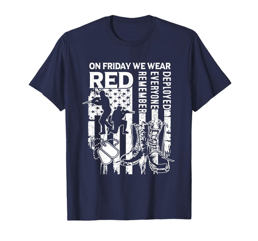Red Friday Military Shirt On Friday We Wear Red Veteran Tee T-Shirt