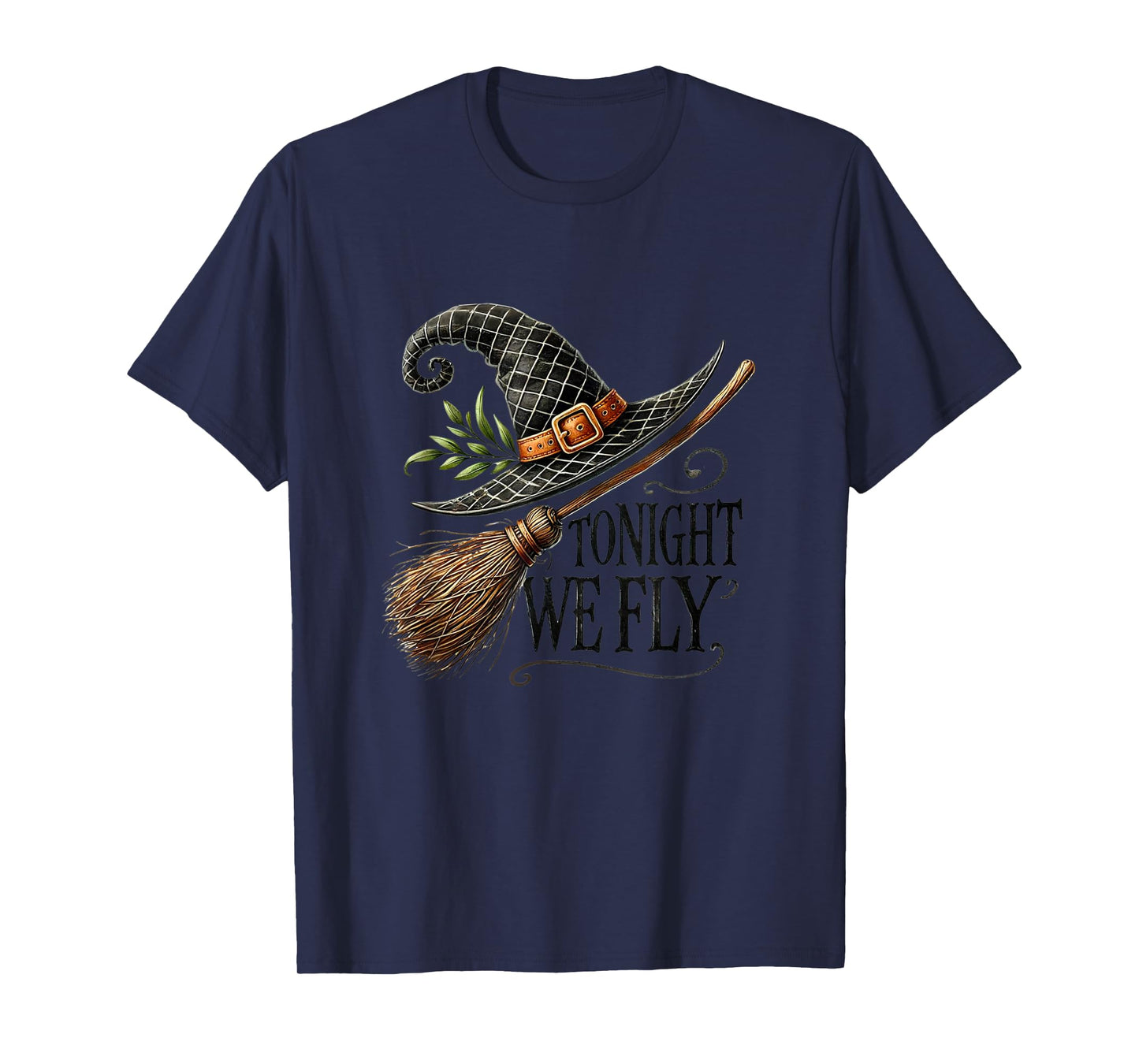 Amazing Spooky Creepy Halloween Witch Broom T-Shirt