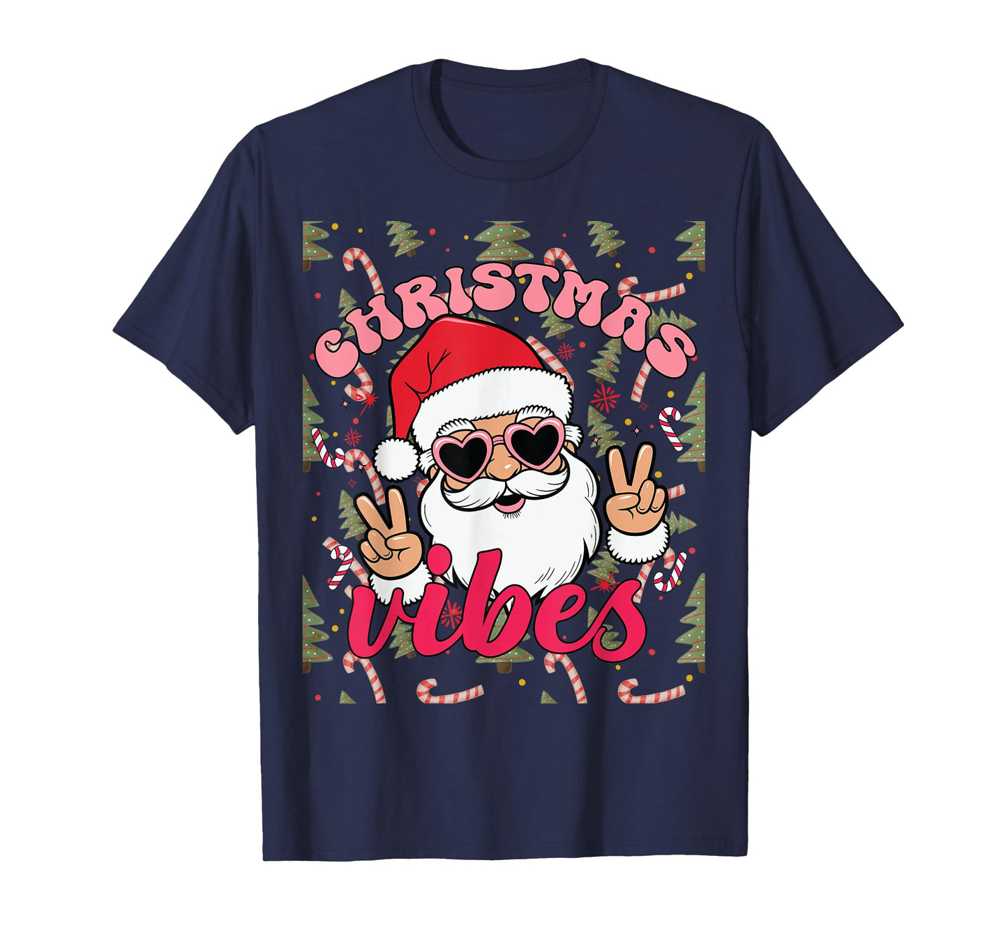 Christmas Vibes Santa Festive Holidays T-Shirt