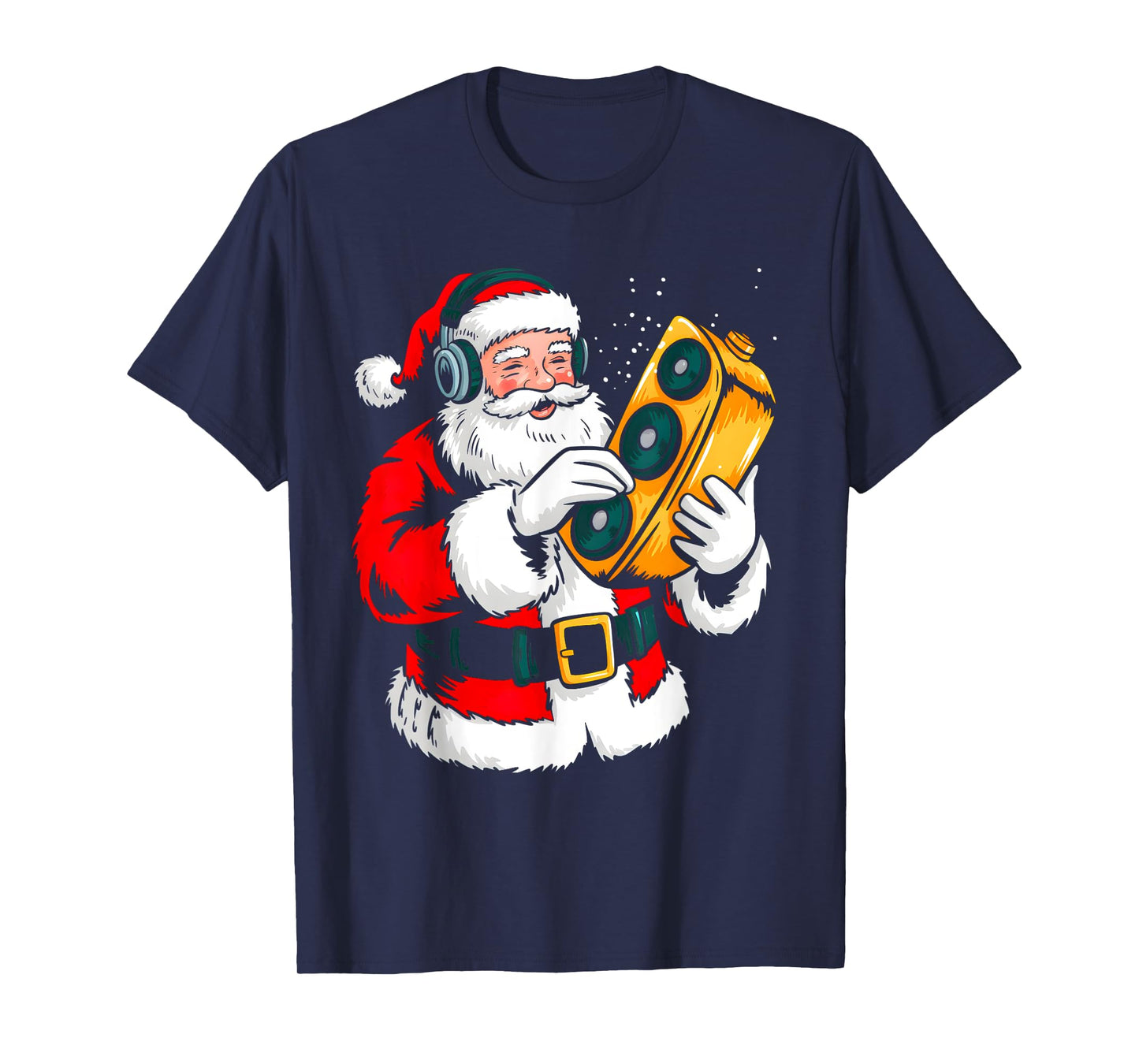 Santa Playing Dj Xmas Vibes Funny Christmas Pajama Men Women T-Shirt