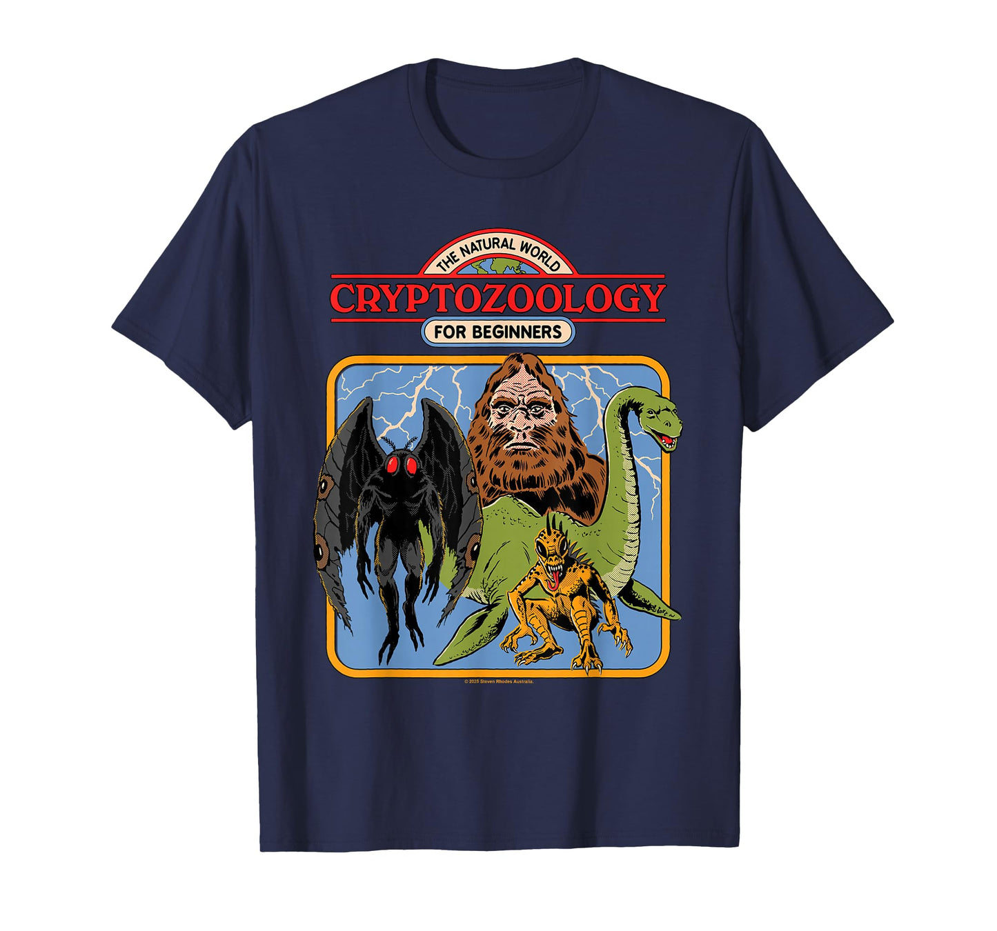 Cryptozoology for Beginners Retro Vintage Funny Adult Humor T-Shirt