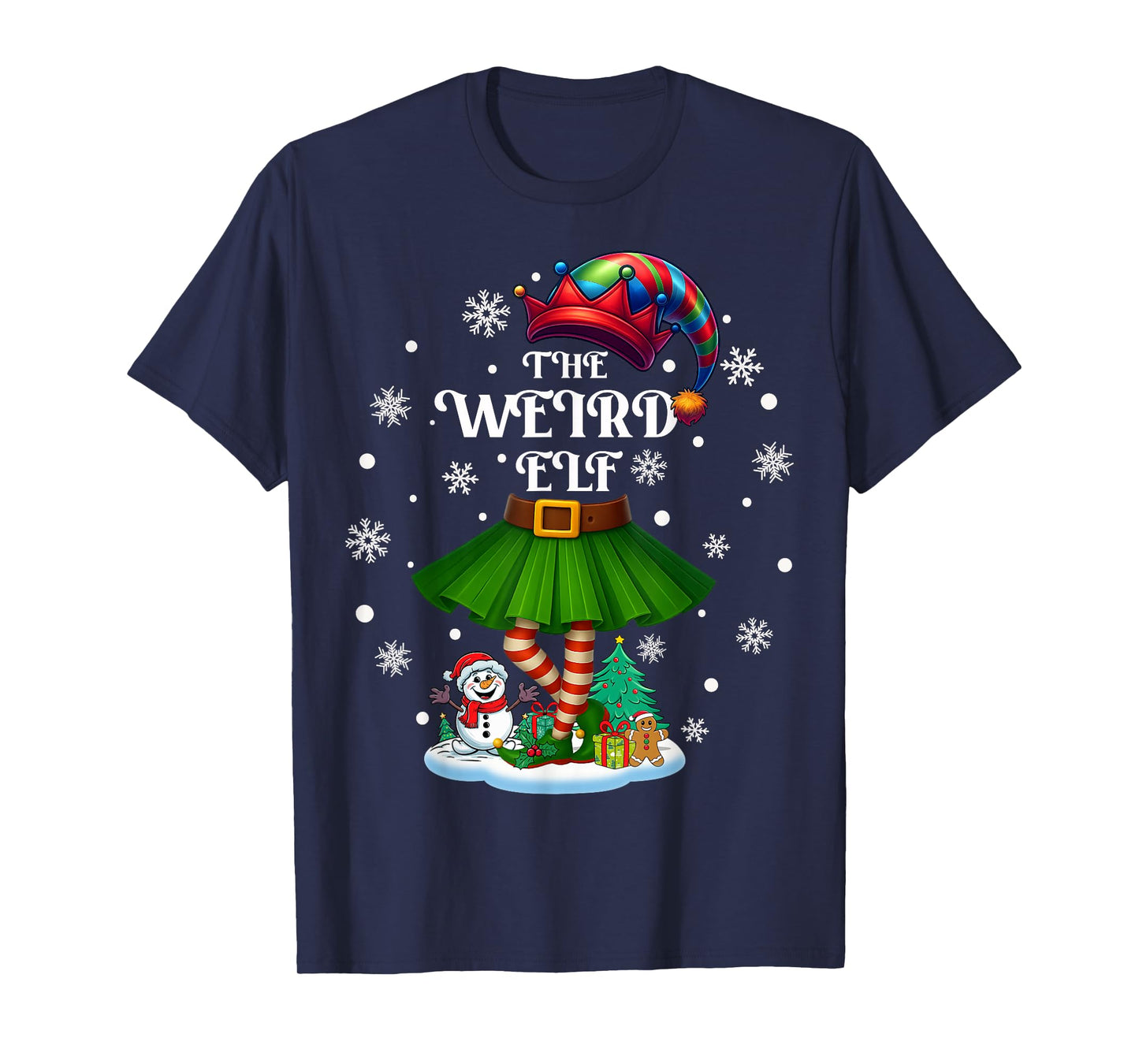 Weird Elf Squad Xmas Women Girls Mom Christmas Family T-Shirt