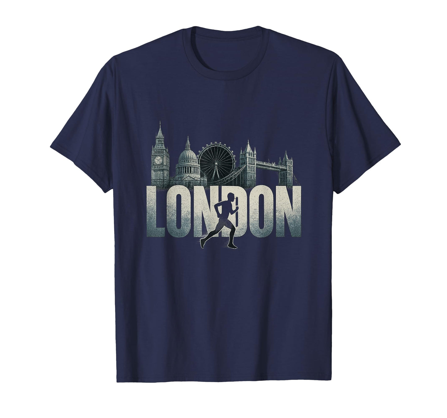 London Skyline Running Tee Marathon Jogger Fitness Runner T-Shirt
