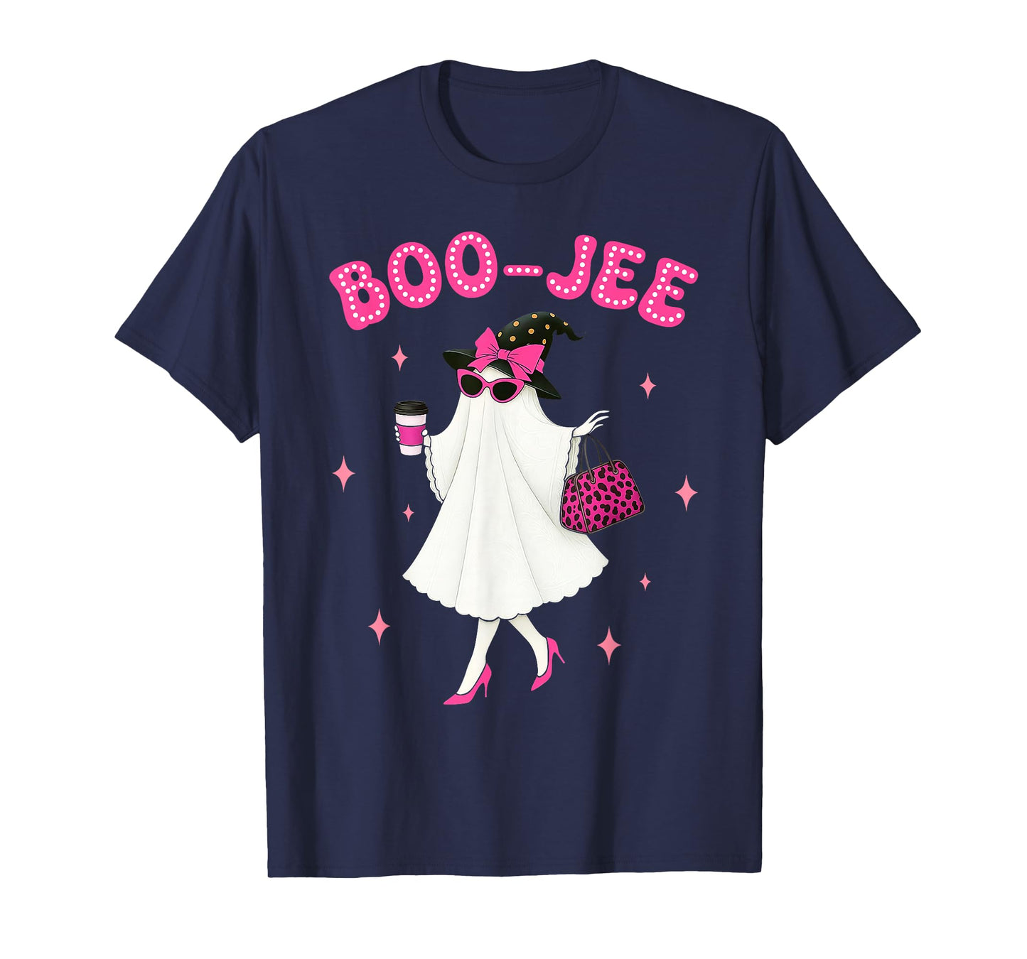 Coquette Ghost Coffee Boo-JEE Halloween Boujee Cute Ghost T-Shirt