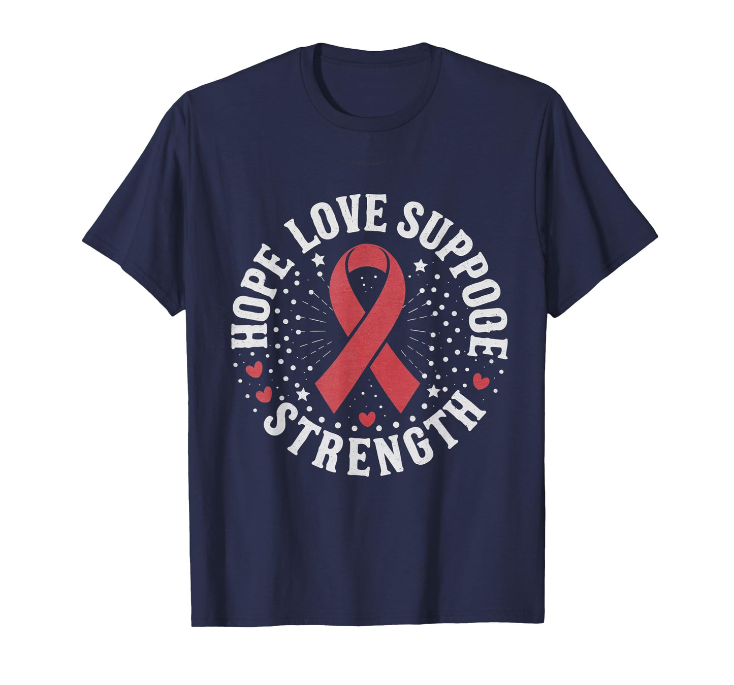 Red Ribbon Week 2024 HOPE LOVE SUPPORT Red Ribbon Week T-Shirt