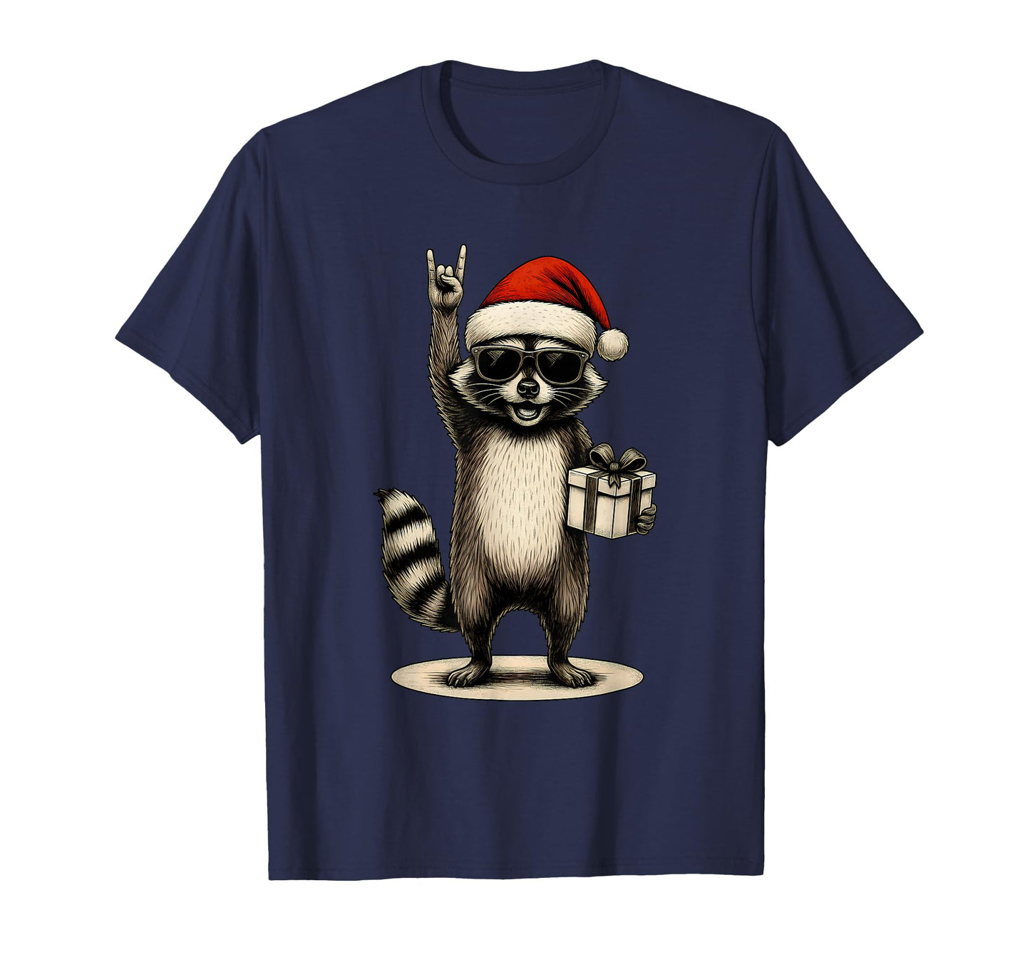 Christmas Funny Raccoon T-Shirt