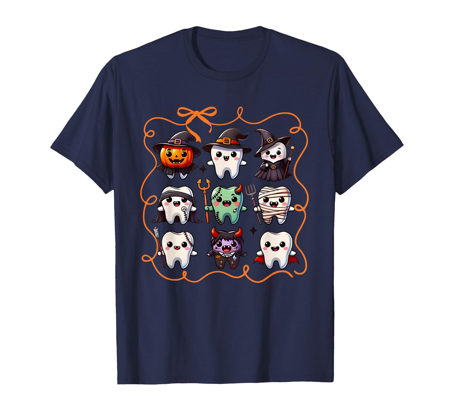 Funny Dental Squad Spooky Season Halloween Costume Men Women T-Shirt