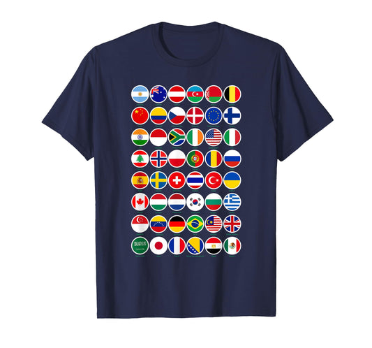 Flags of the Countries of the World Graphic Cool Designs T-Shirt