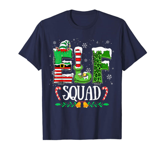 Elf Family Christmas Shirt Matching Pajamas Xmas Elf Squad T-Shirt