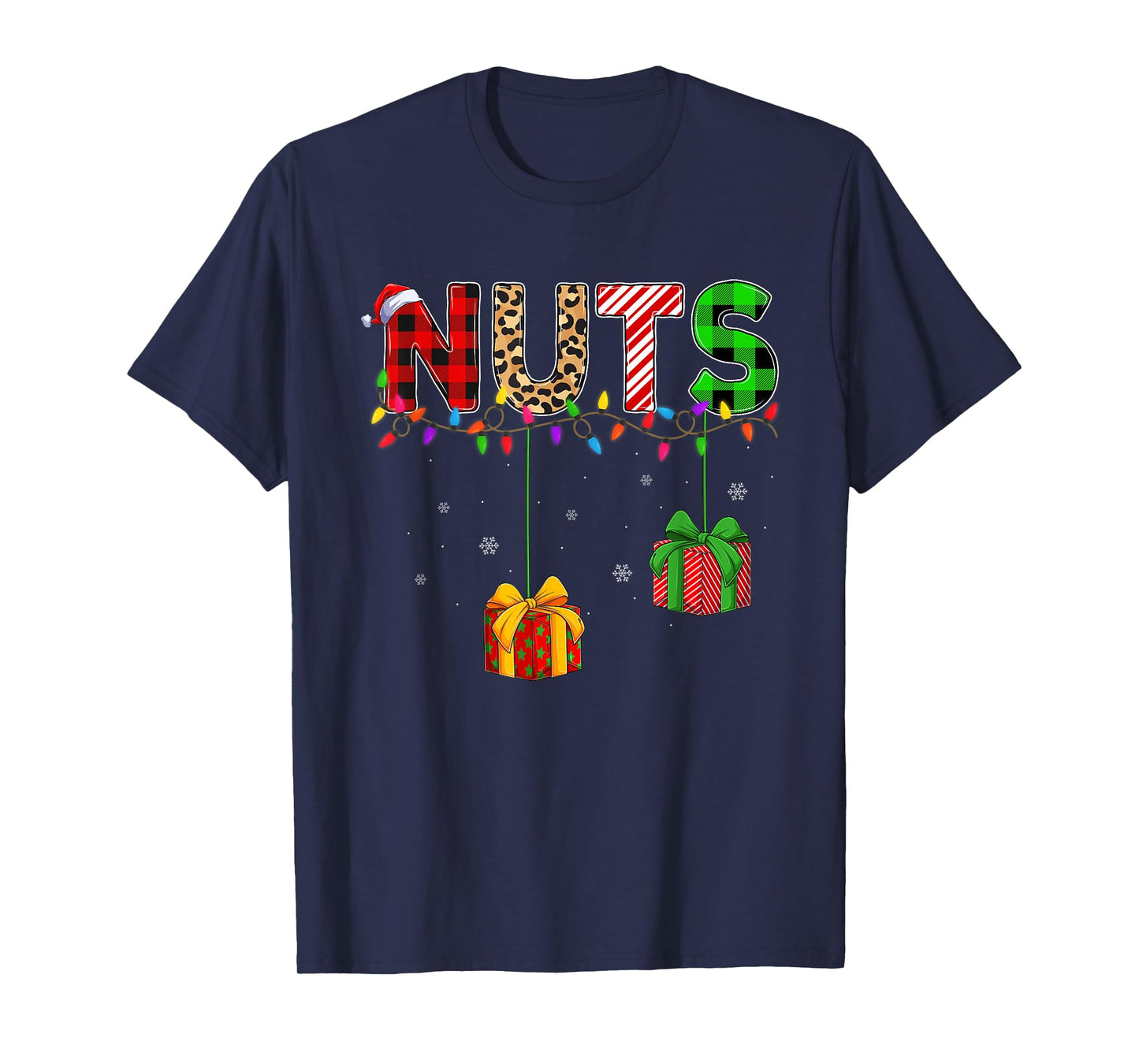 Chest Nuts Christmas Lights Couples Matching Family Pajamas T-Shirt