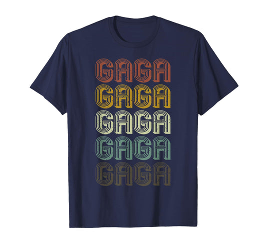 Retro Gaga First Name Personalized Gaga Groovy Vintage T-Shirt