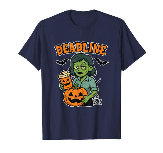 Deadline Zombie Office Halloween T-Shirt