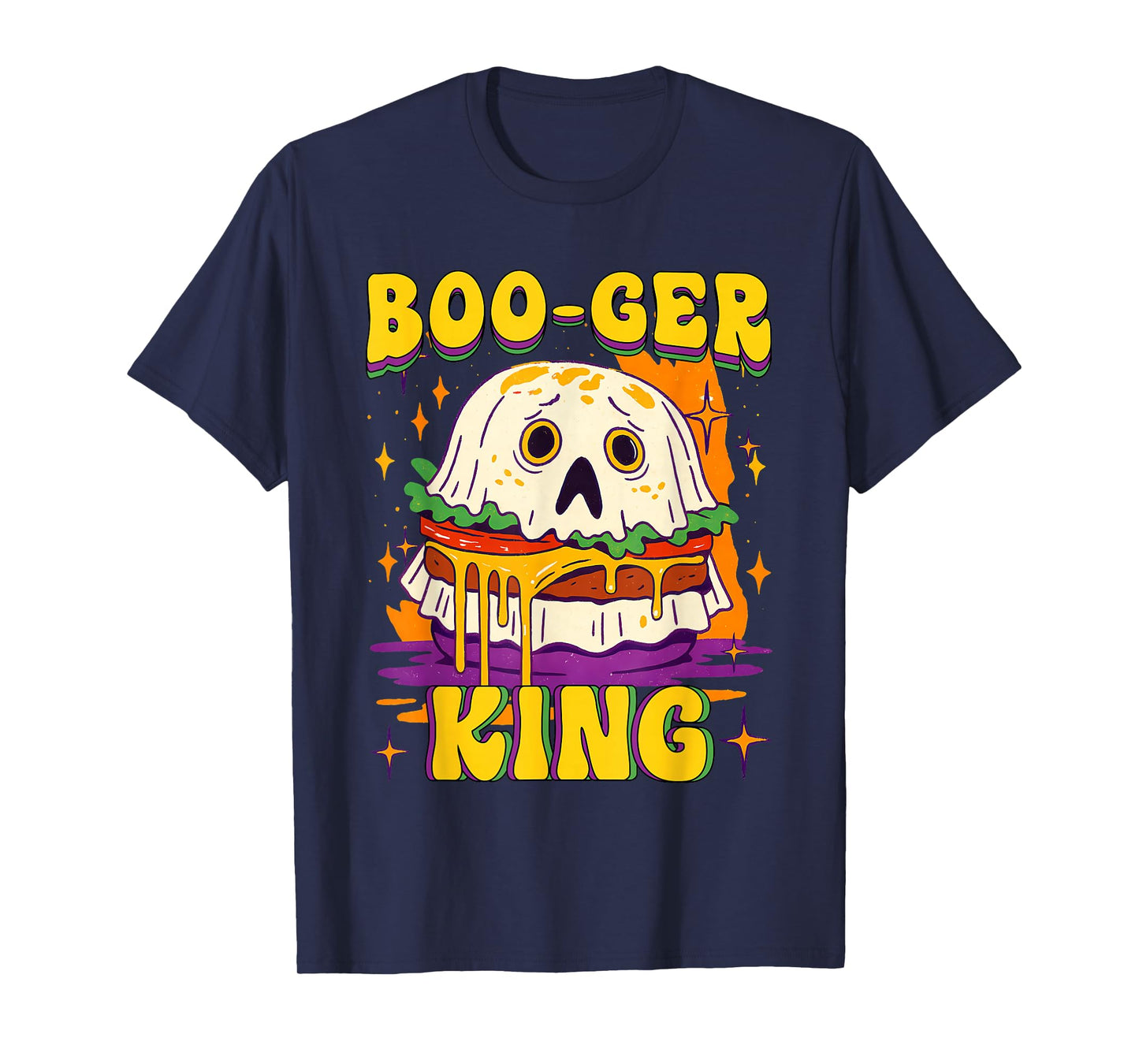Boo-ger King, Halloween Hamburger, Funny Food Halloween Tee T-Shirt