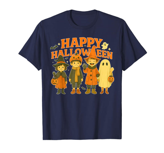 Funny Happy Halloween Kids Costume Trick or Treat Party Look T-Shirt