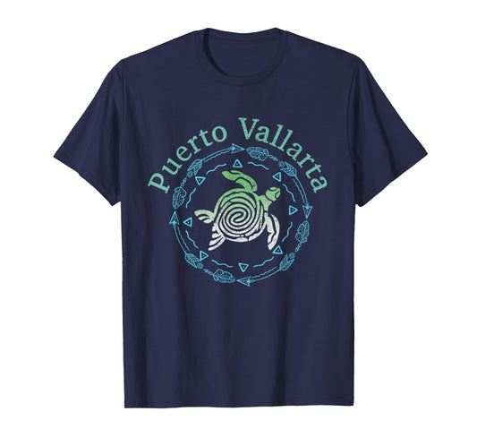 Puerto Vallarta Vintage Tribal Turtle T-Shirt
