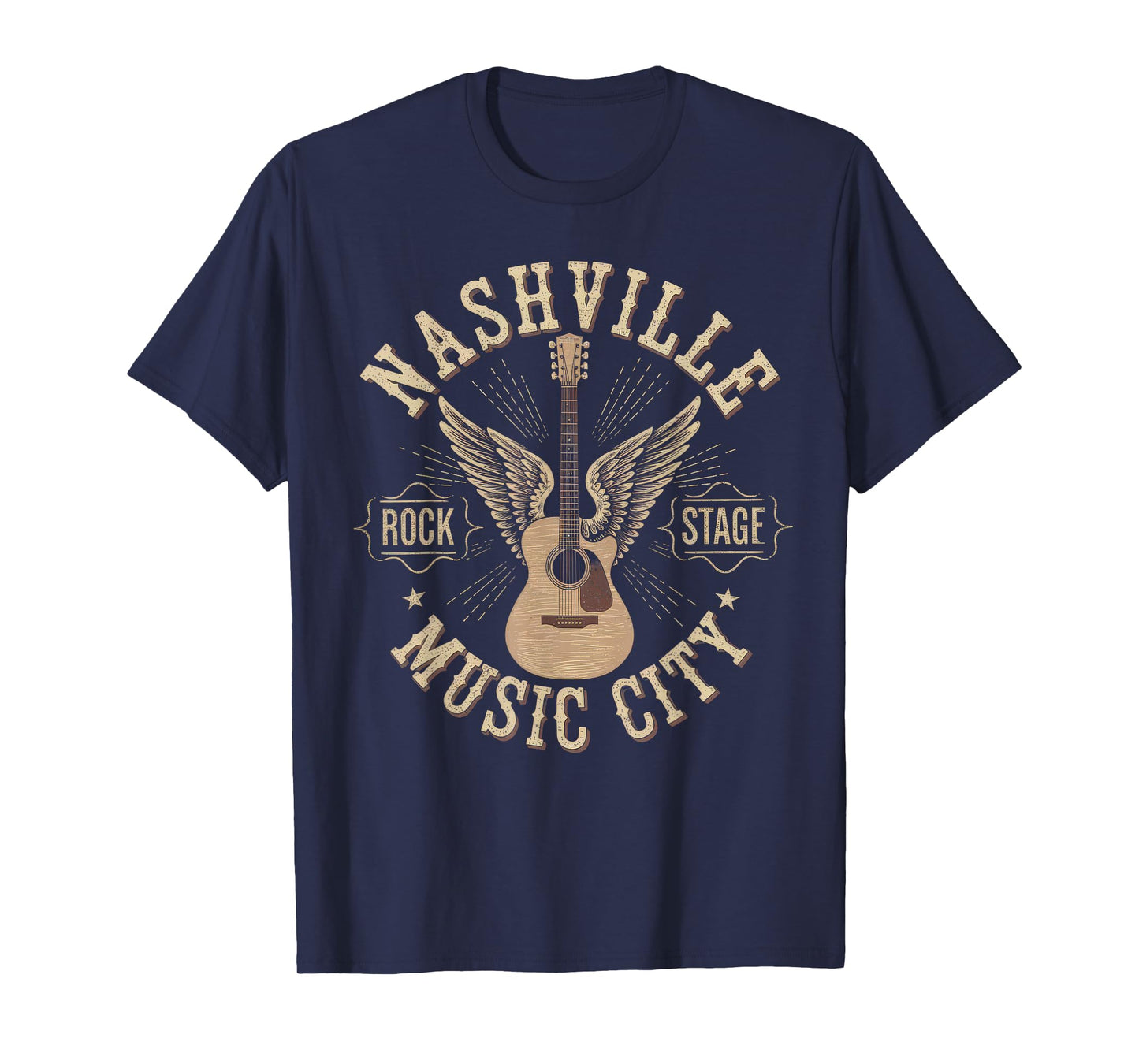 Nashville Music City Tshirt Women Men Tennessee Rock Country T-Shirt