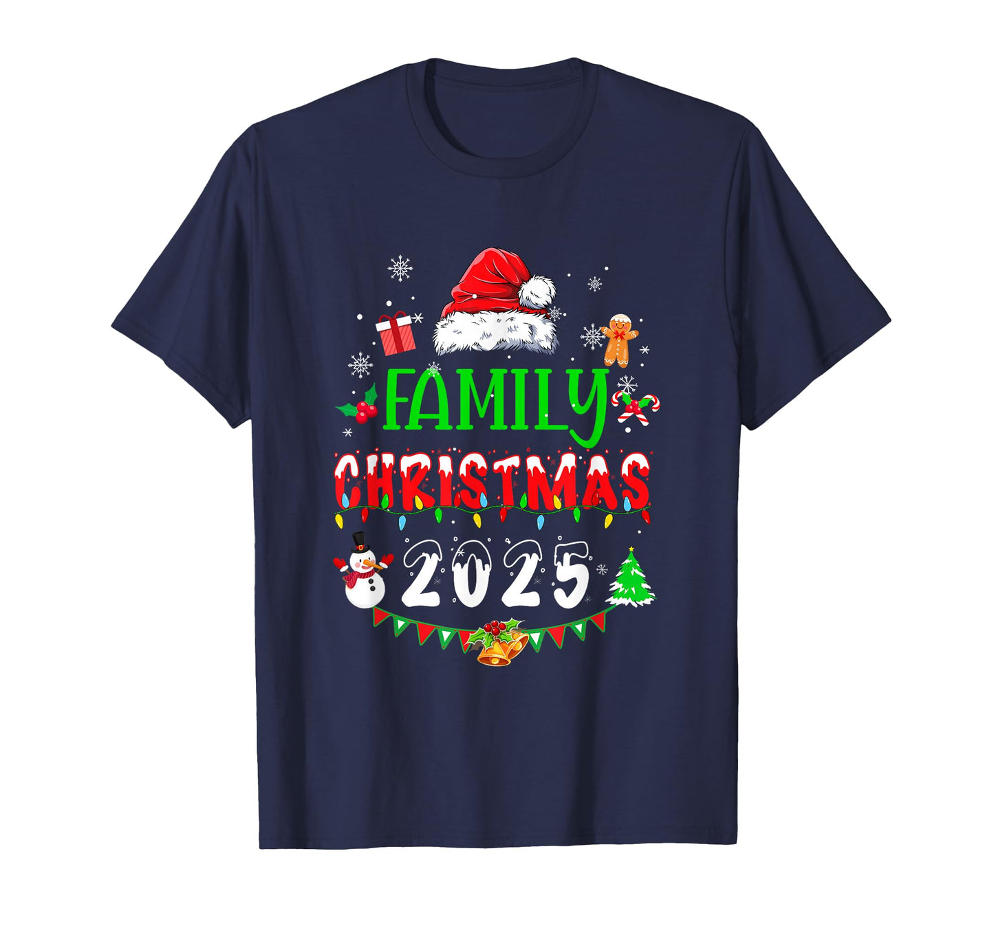 Matching Family Christmas 2025 Team Santa Squad T-Shirt