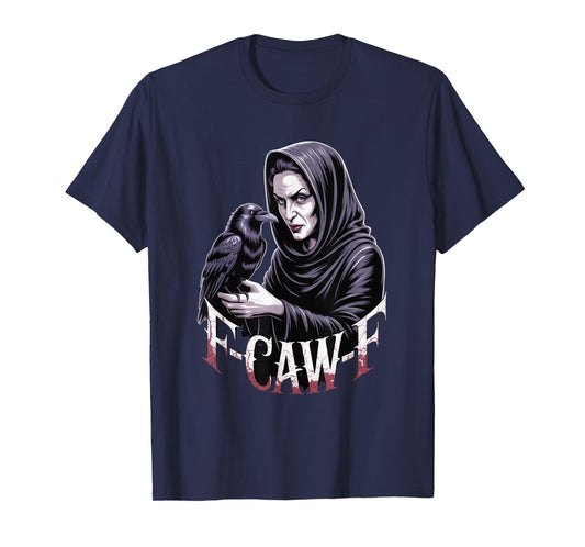 F-Caw-F Crow Funny Gothic Moon Black Bird Halloween T-Shirt