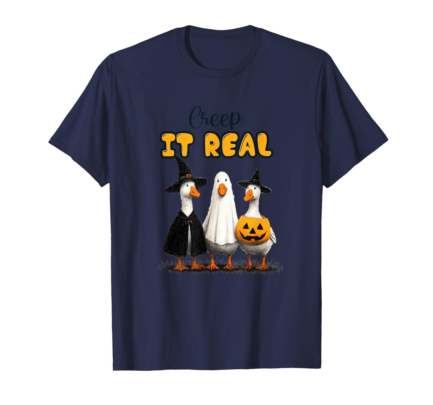 Funny Halloween Goose, Witch Ghost Cute Pet Costume T-Shirt
