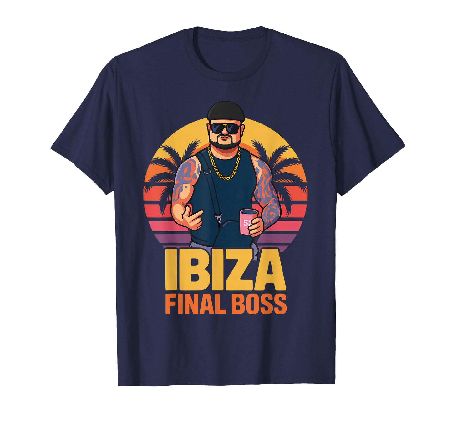 Ibiza Final Boss Meme Club Partying Vintage T-Shirt