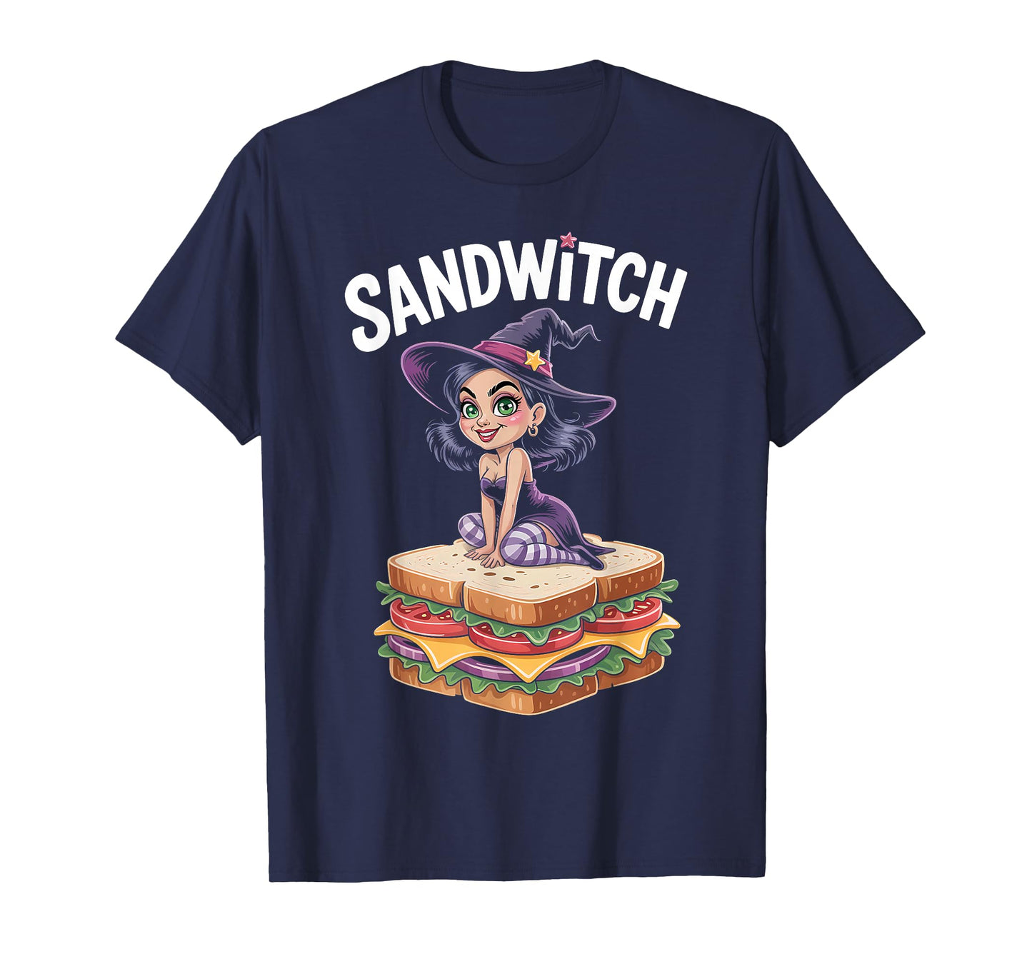 Sandwitch Funny Witch Halloween Food Pun T-Shirt