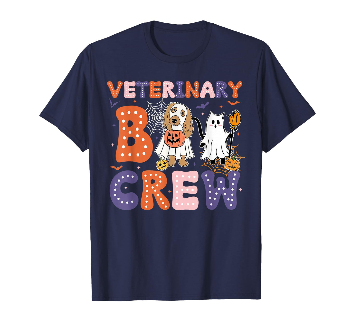 Veterinary Boo Crew Veterinarian Vet Tech Spooky Halloween T-Shirt