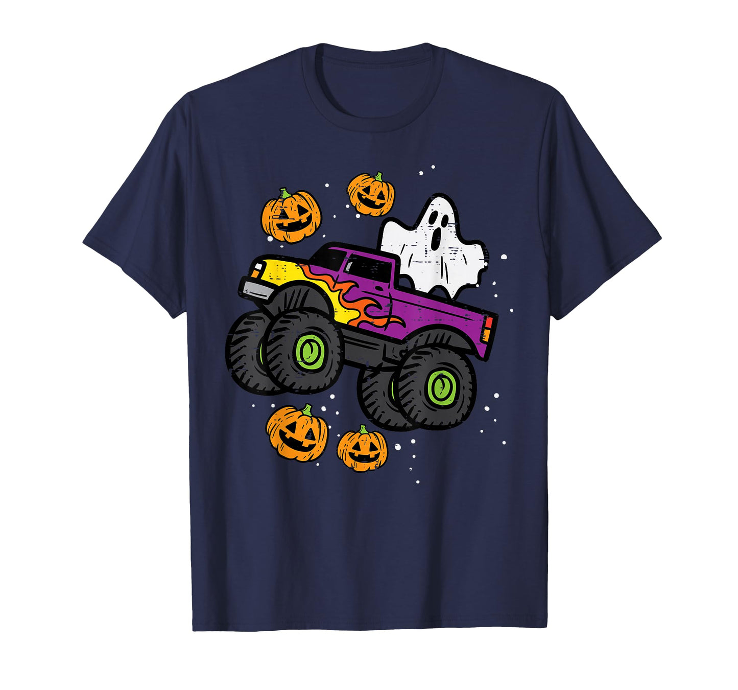 Halloween Ghost Monster Truck Costume Toddler Boys Kid Youth T-Shirt
