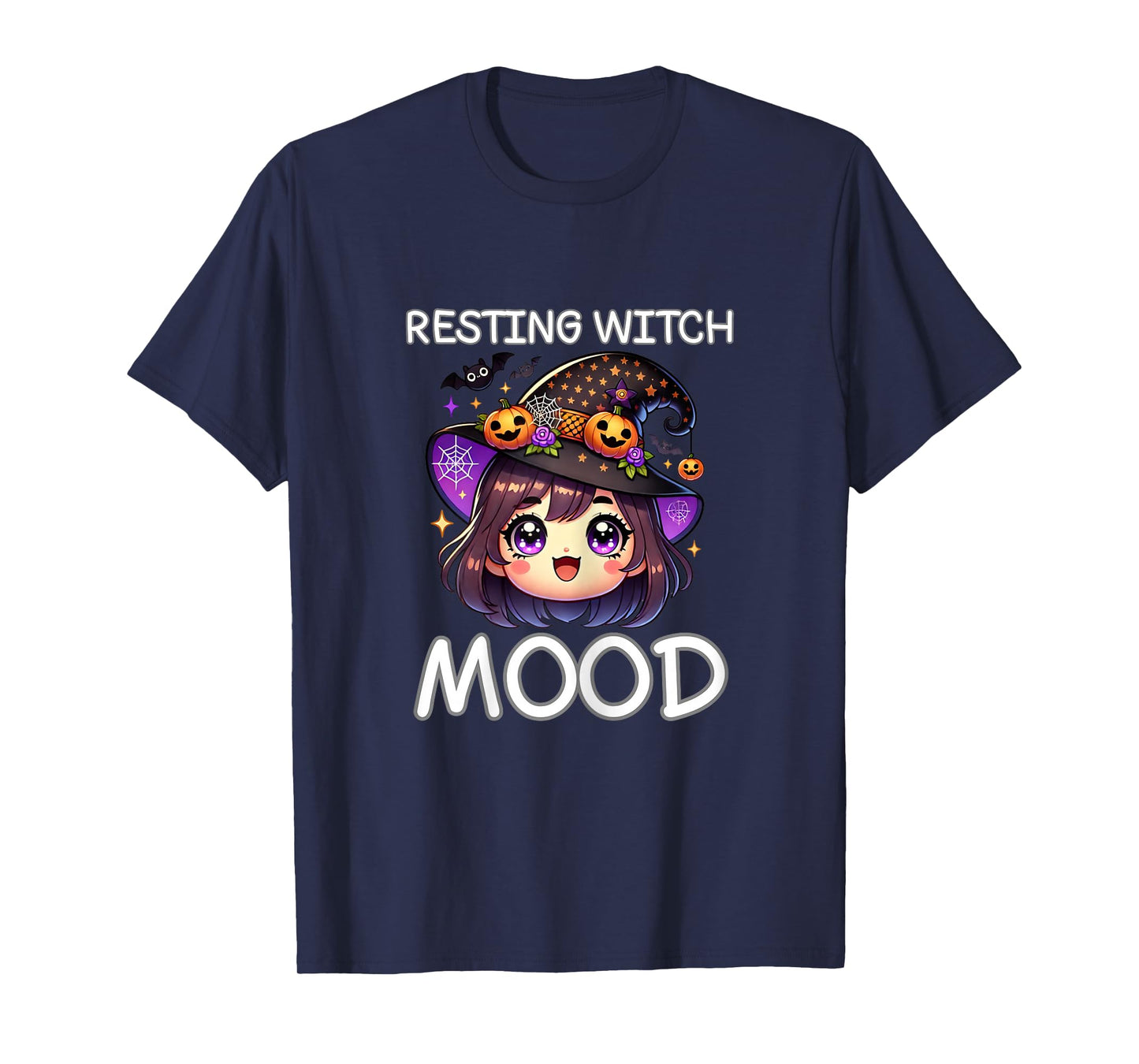 Resting Witch Mood Cute Kawaii Halloween T-Shirt