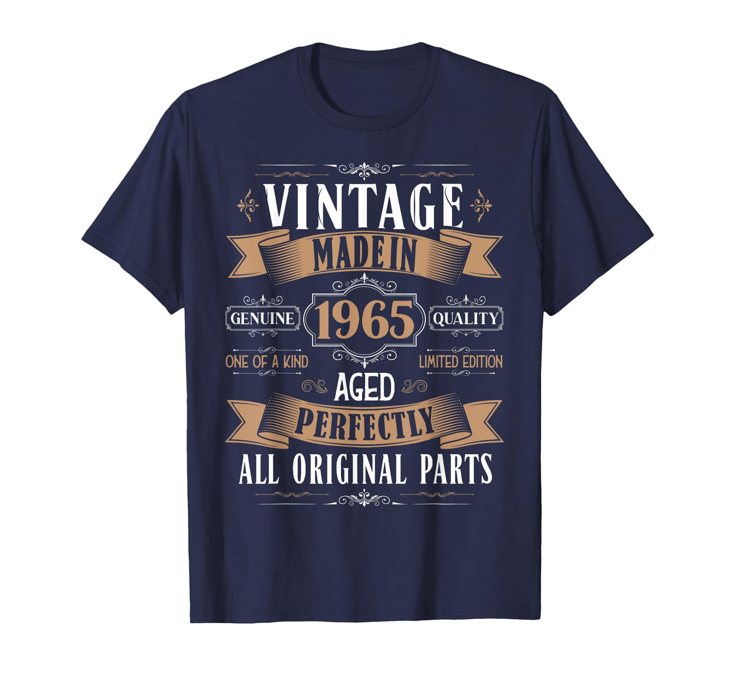 Vintage 60th birthday men Born 1965 60 years old Bday mens T-Shirt