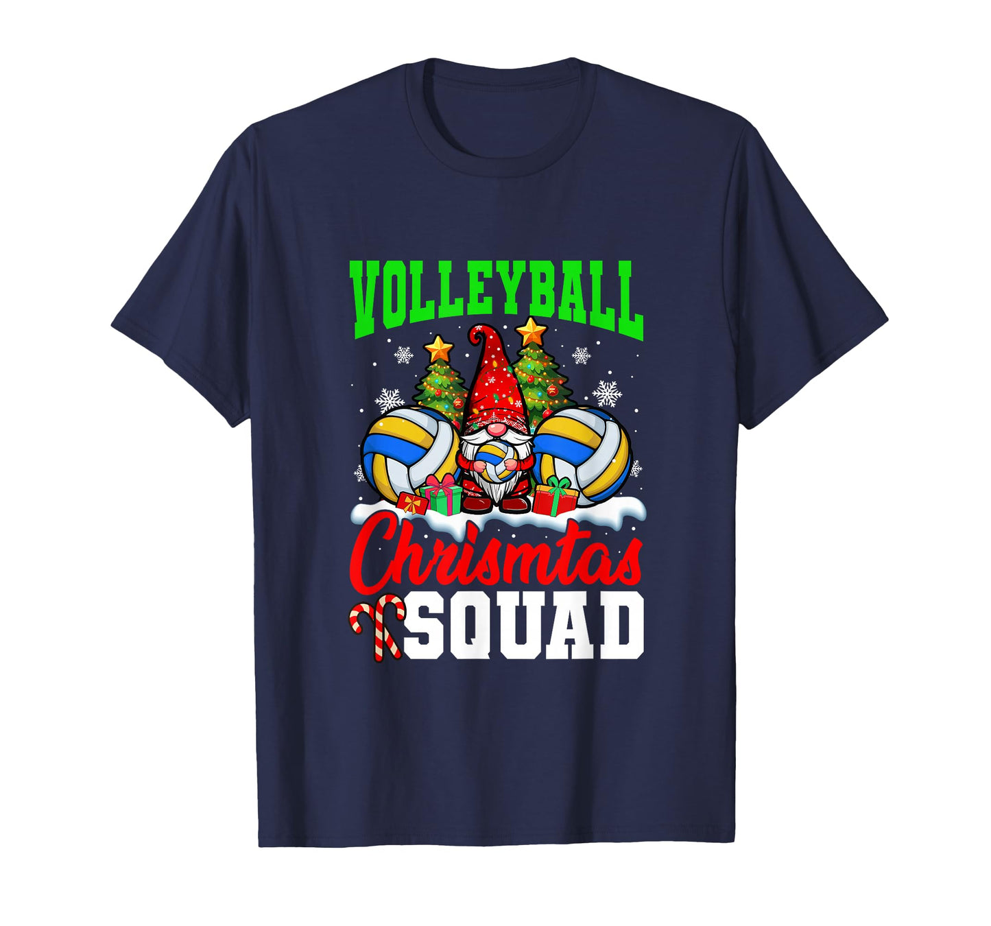 Volleyball Christmas Squad Player Costume Gnome Lover Kids T-Shirt