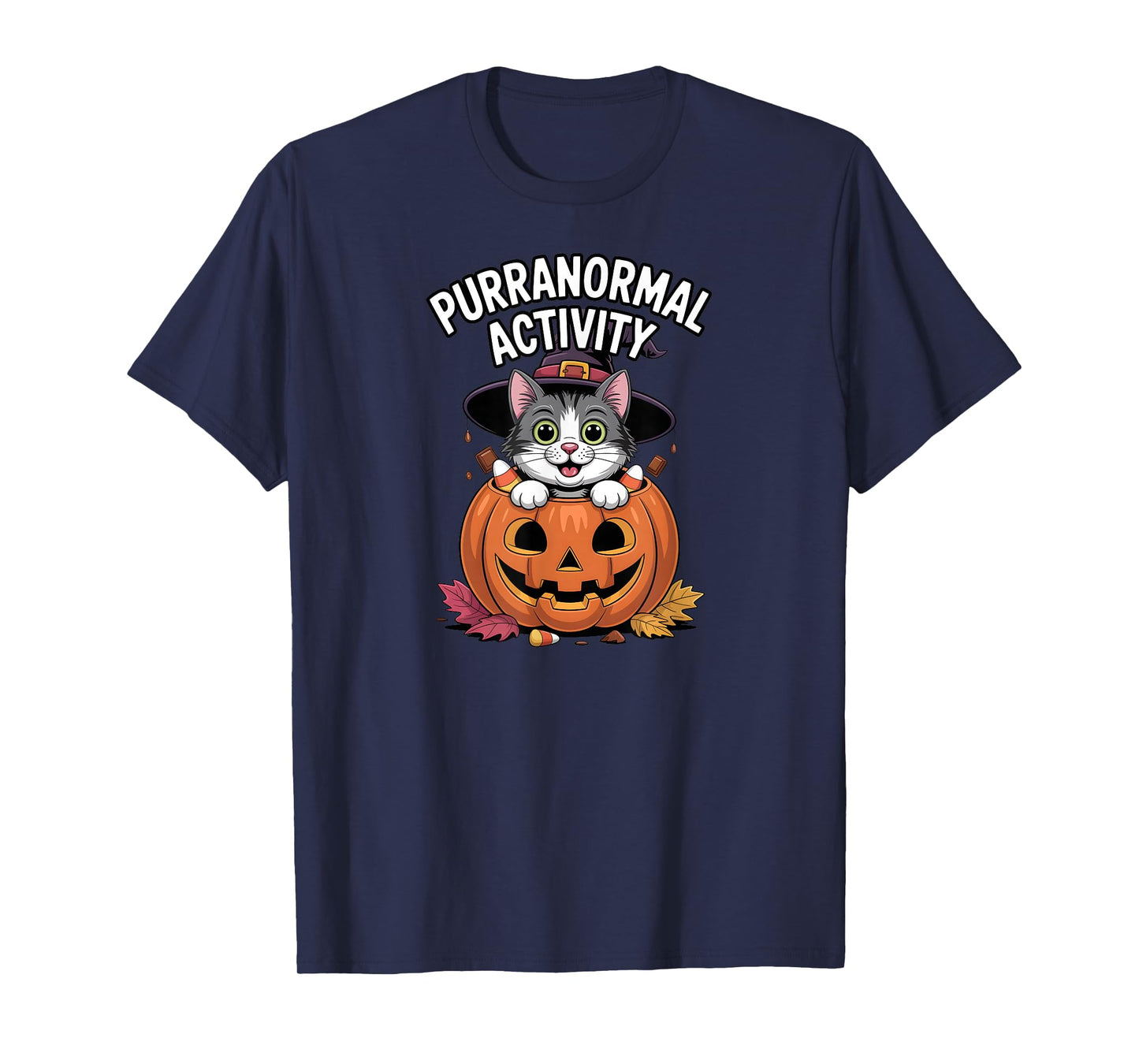 Halloween Funny Cat Purranormal Activity T-Shirt