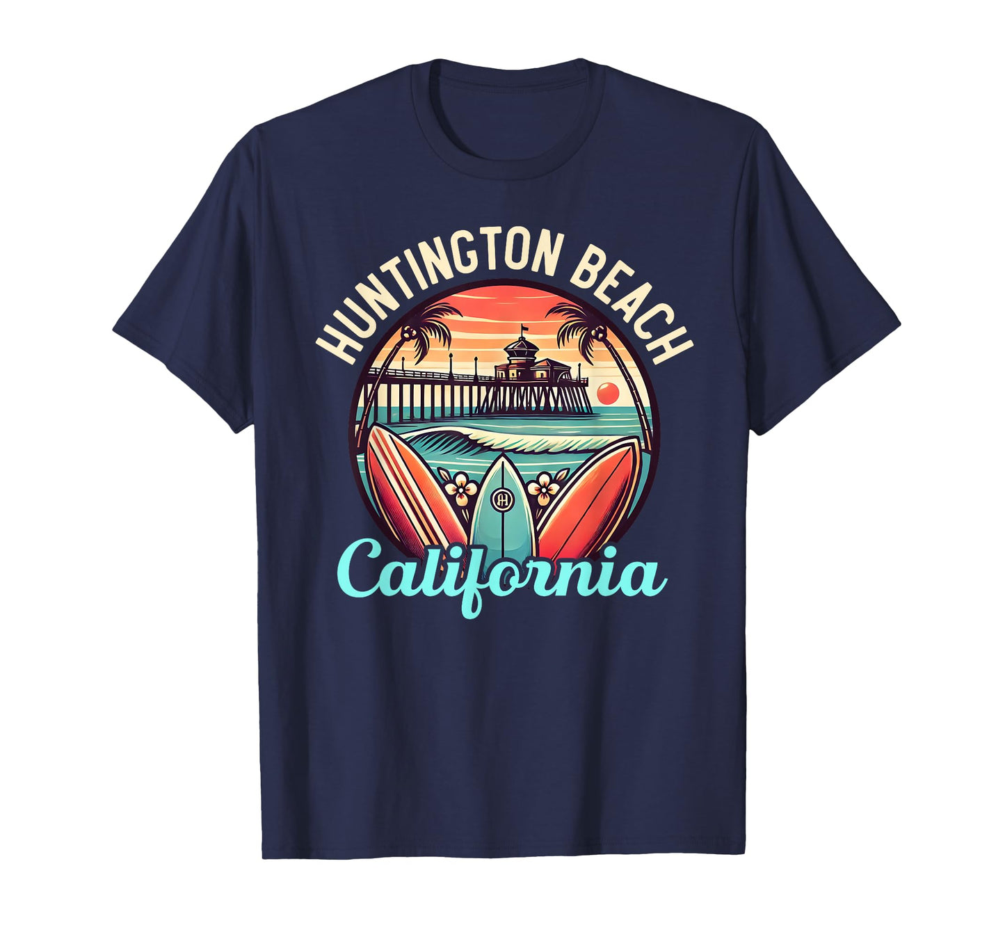 Huntington Beach California, Los Angeles, Surfer Retro Gifts T-Shirt
