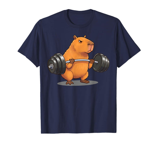 Deadlift Capybara Gym Funny Fitness Gifts Men Women Kids T-Shirt