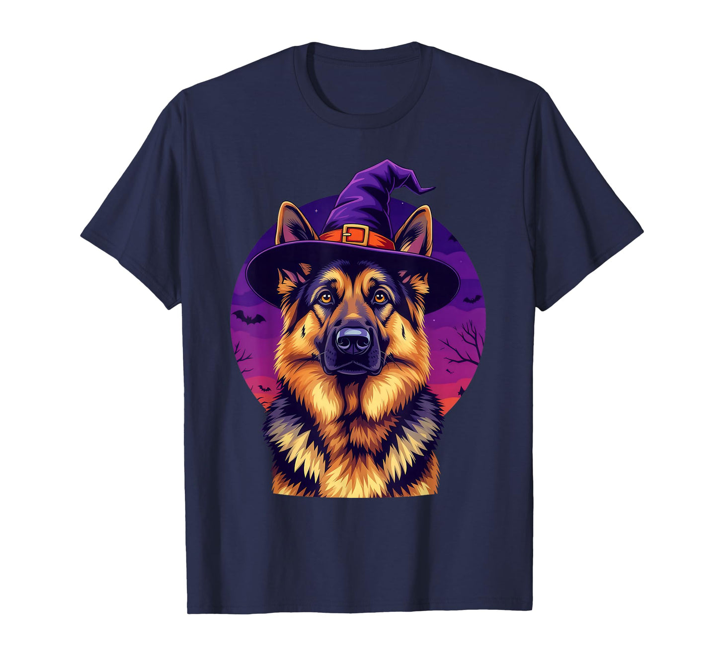 German Shepherd Halloween Costume Spooky October Night T-Shirt