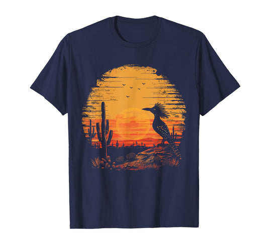 Roadrunner Bird Desert Landscape Cactus Arizona Texas Nevada T-Shirt