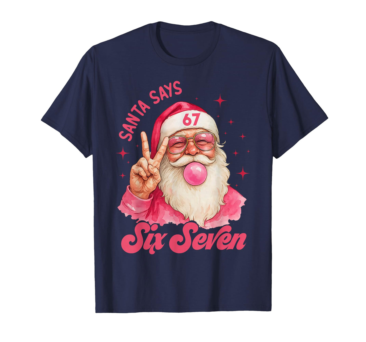 67 Funny Meme Merry Xmas Santa Says Six Seven Christmas T-Shirt