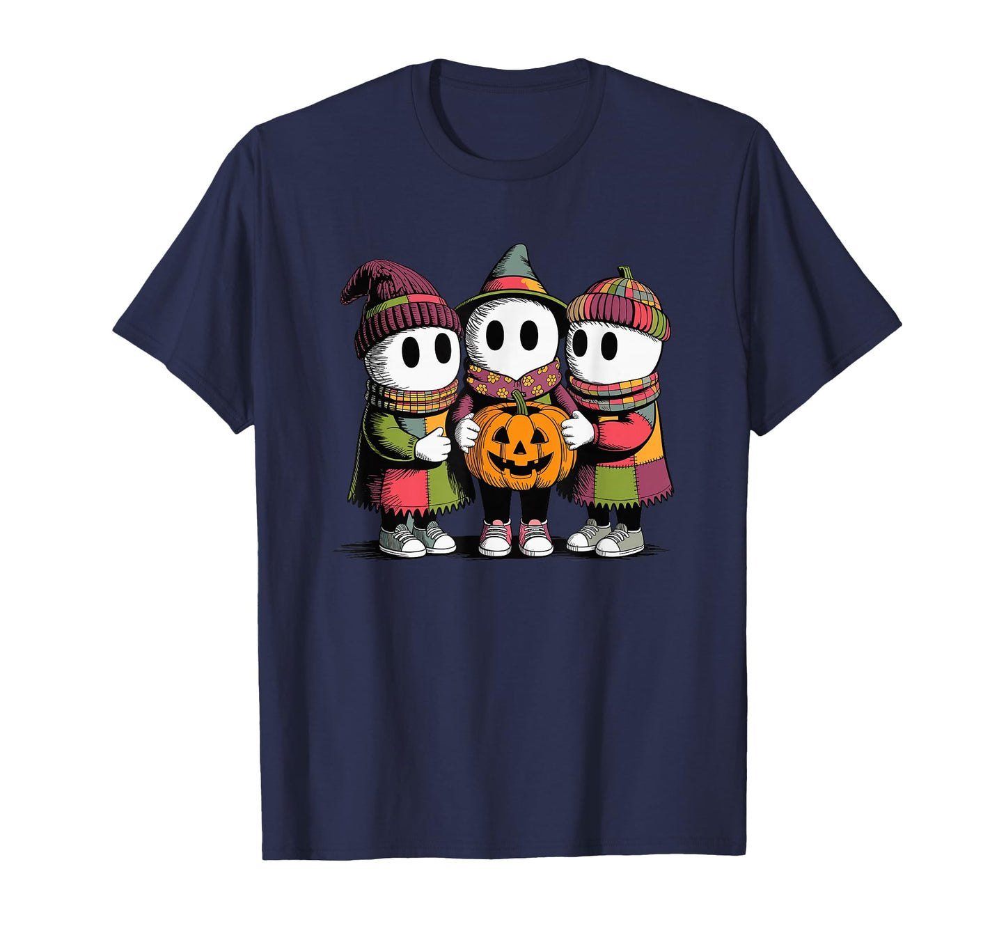 Halloween Pop Art Ghosts Spooky Season Pumpkin Costume T-Shirt