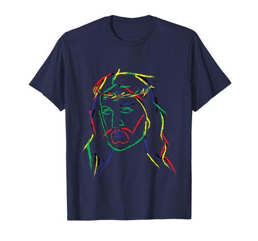 Abstract Jesus Graphic Image Cool Fun Piece T-Shirt