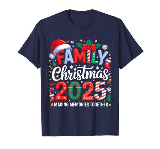 Family Christmas 2025 Squad Santa Elf Xmas Matching Costume T-Shirt