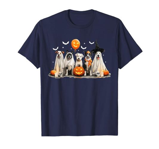 Dog Ghost Cute Dog Dressed As Ghost Funny Halloween Dog T-Shirt