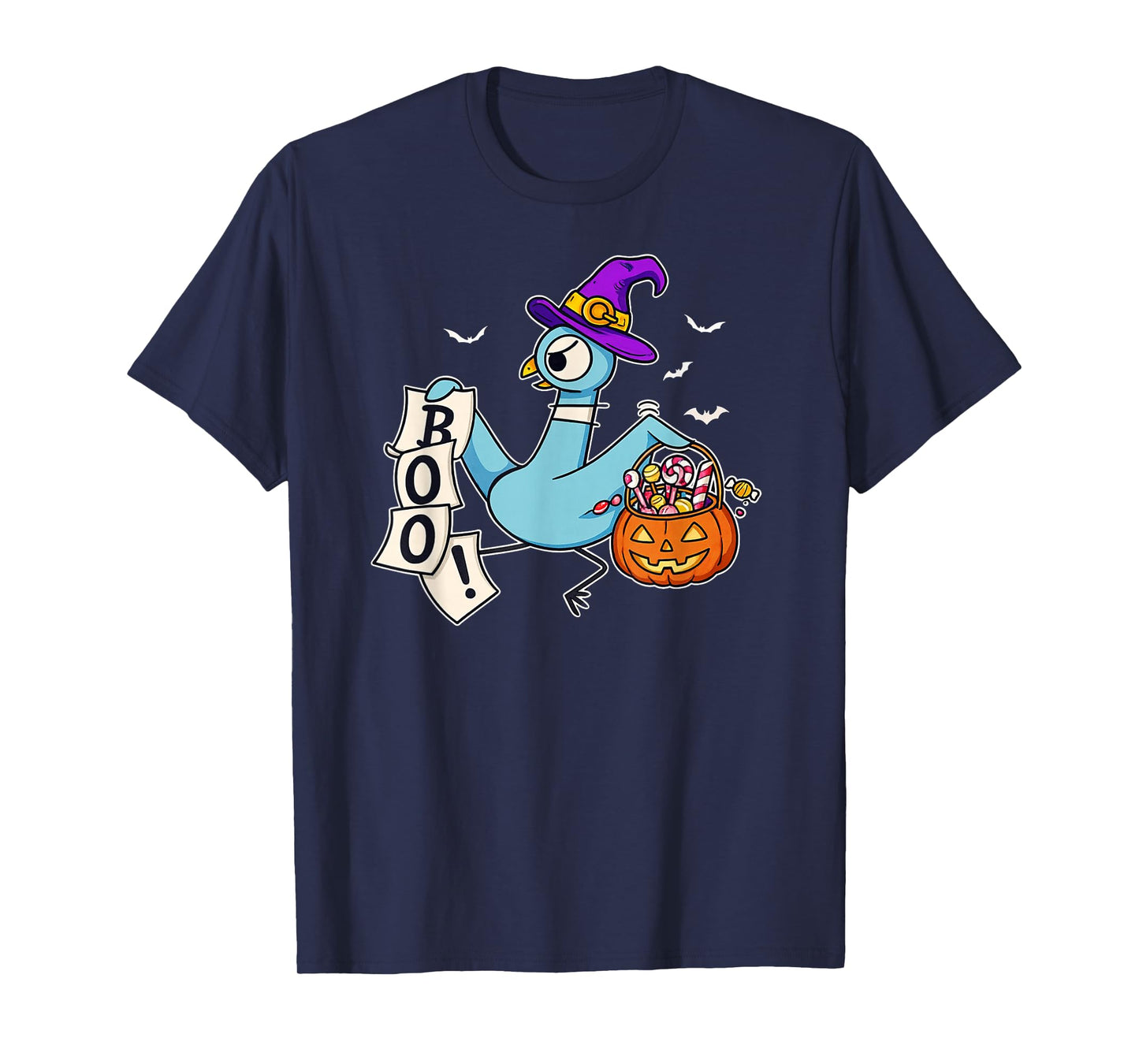 Halloween Boo Piegon Teacher T-Shirt