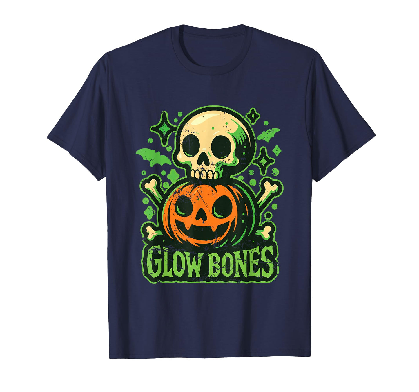 Glow Bones Pumpkin Skeleton T-Shirt