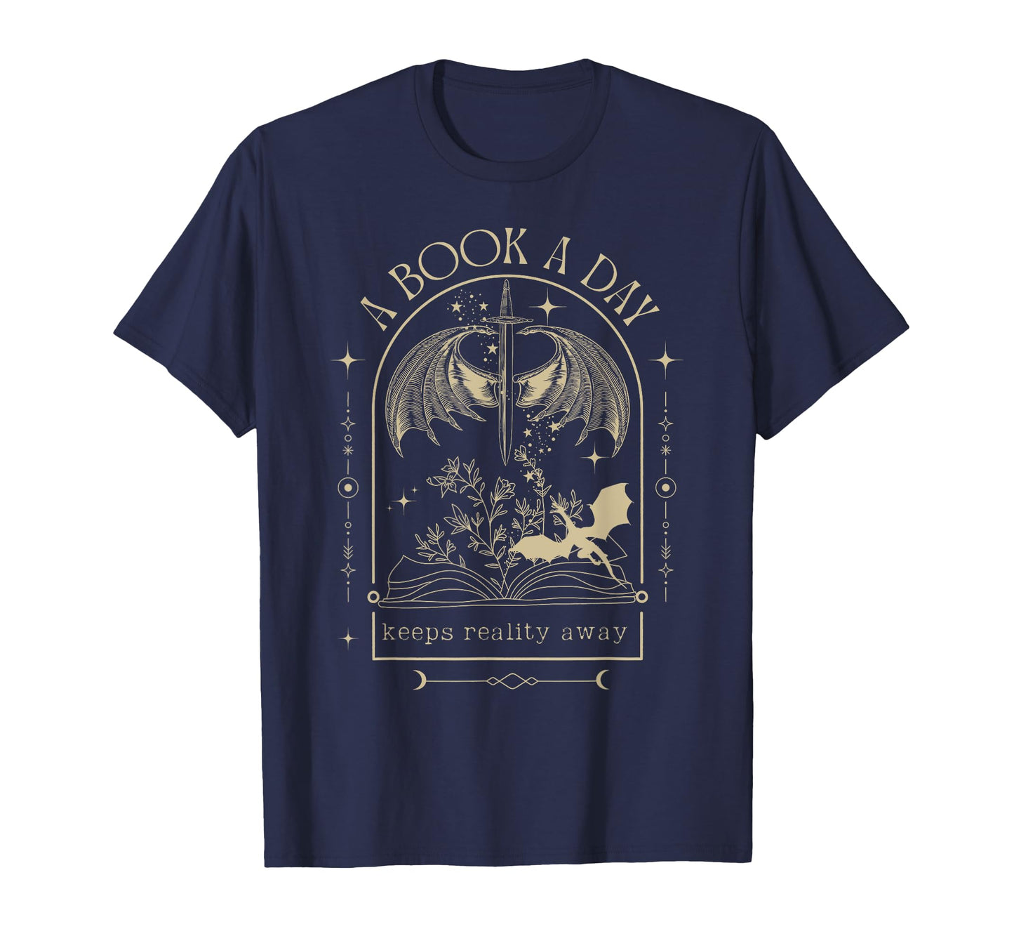 Vintage A Book a Day Keeps Reality Away Spicy Book Readers T-Shirt
