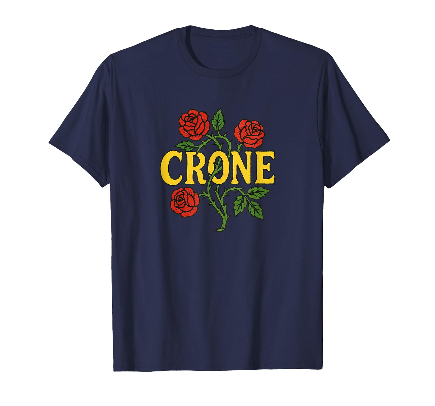 Crone Thorny Roses Art Wise Matriarch Art Crone T-Shirt