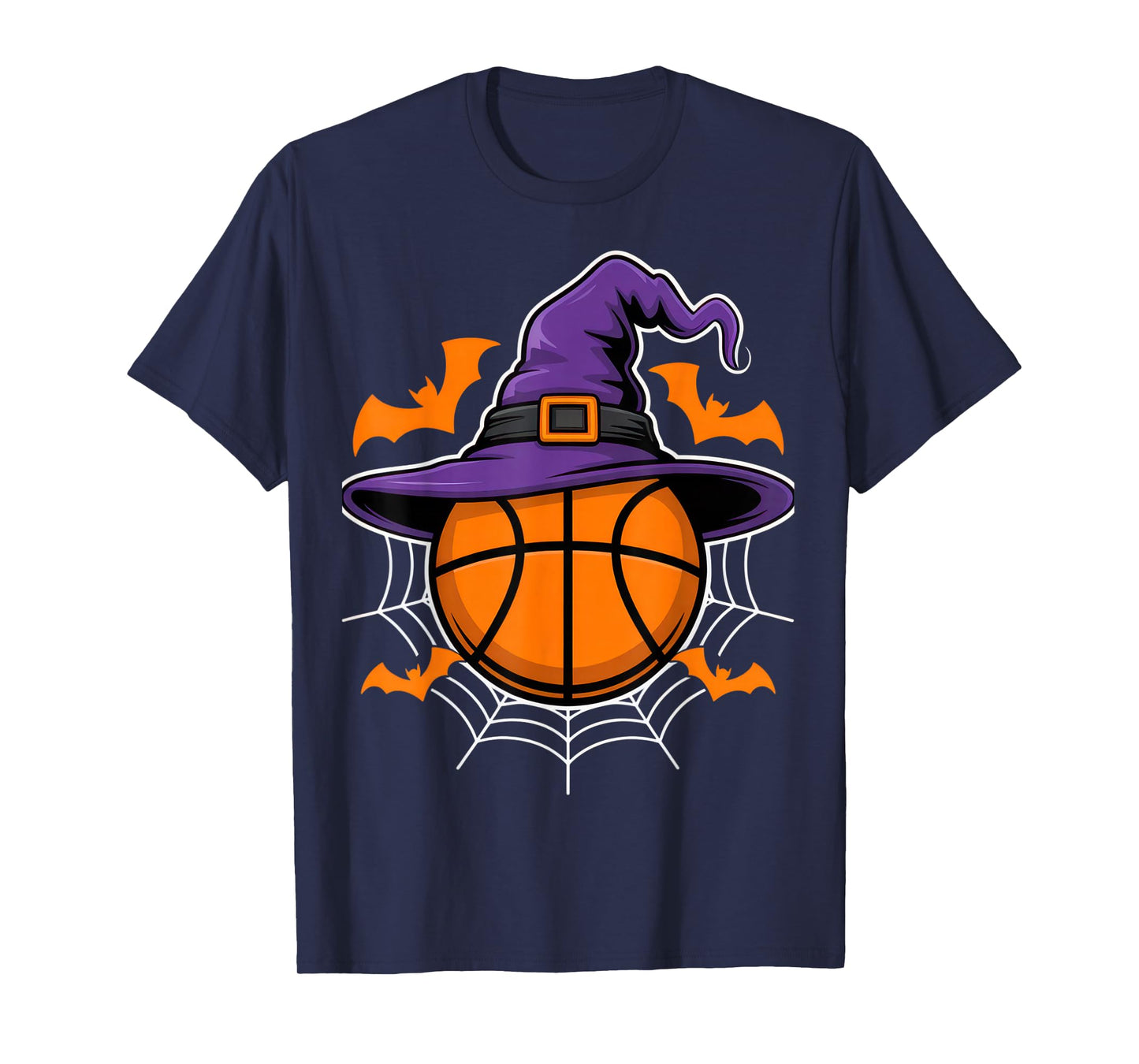 Basketball Witch Hat Spooky Vibes for Halloween T-Shirt