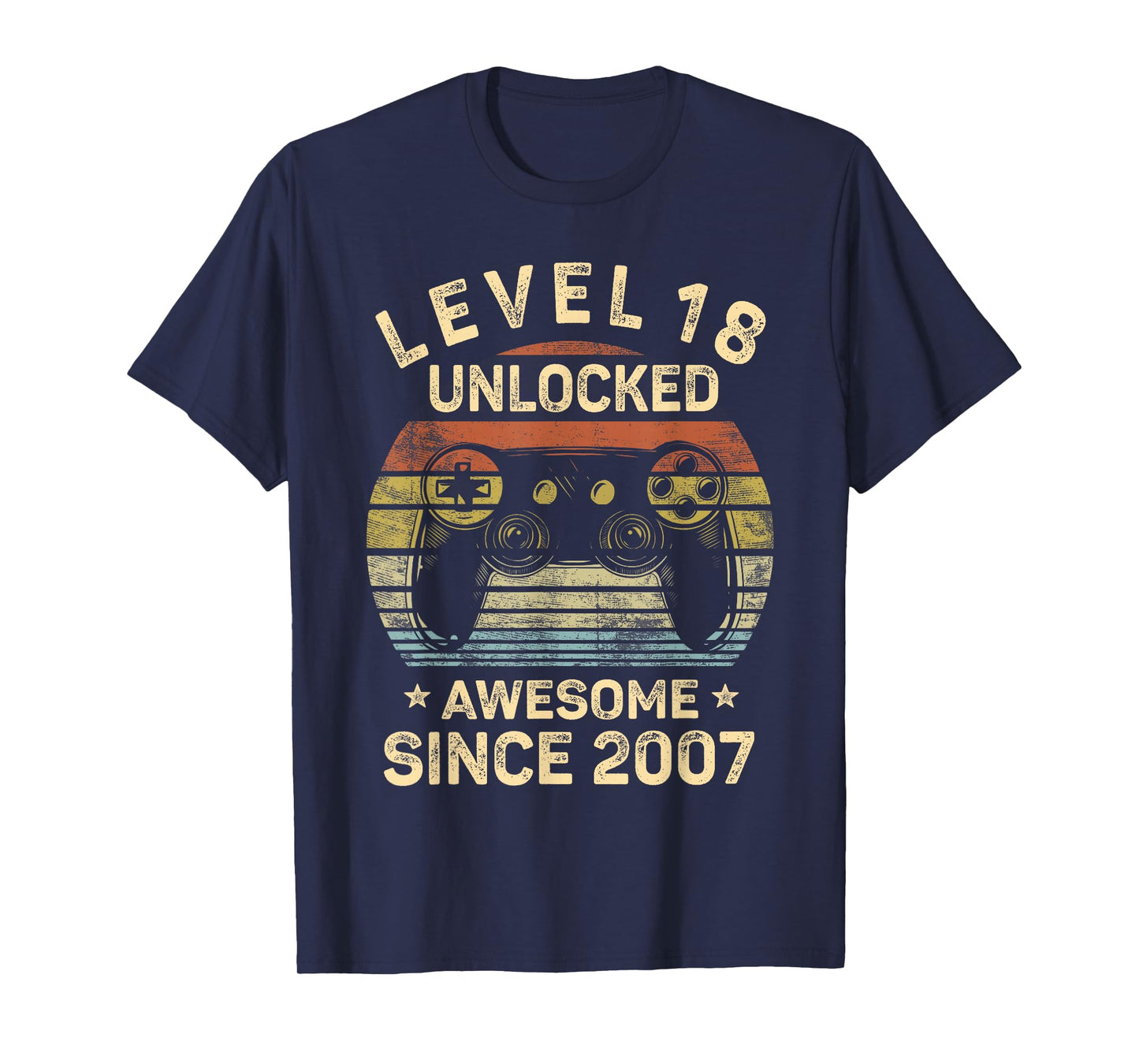 Level 18 Unlocked 18th Birthday 18 Year Old Gifts Gamer Bday T-Shirt