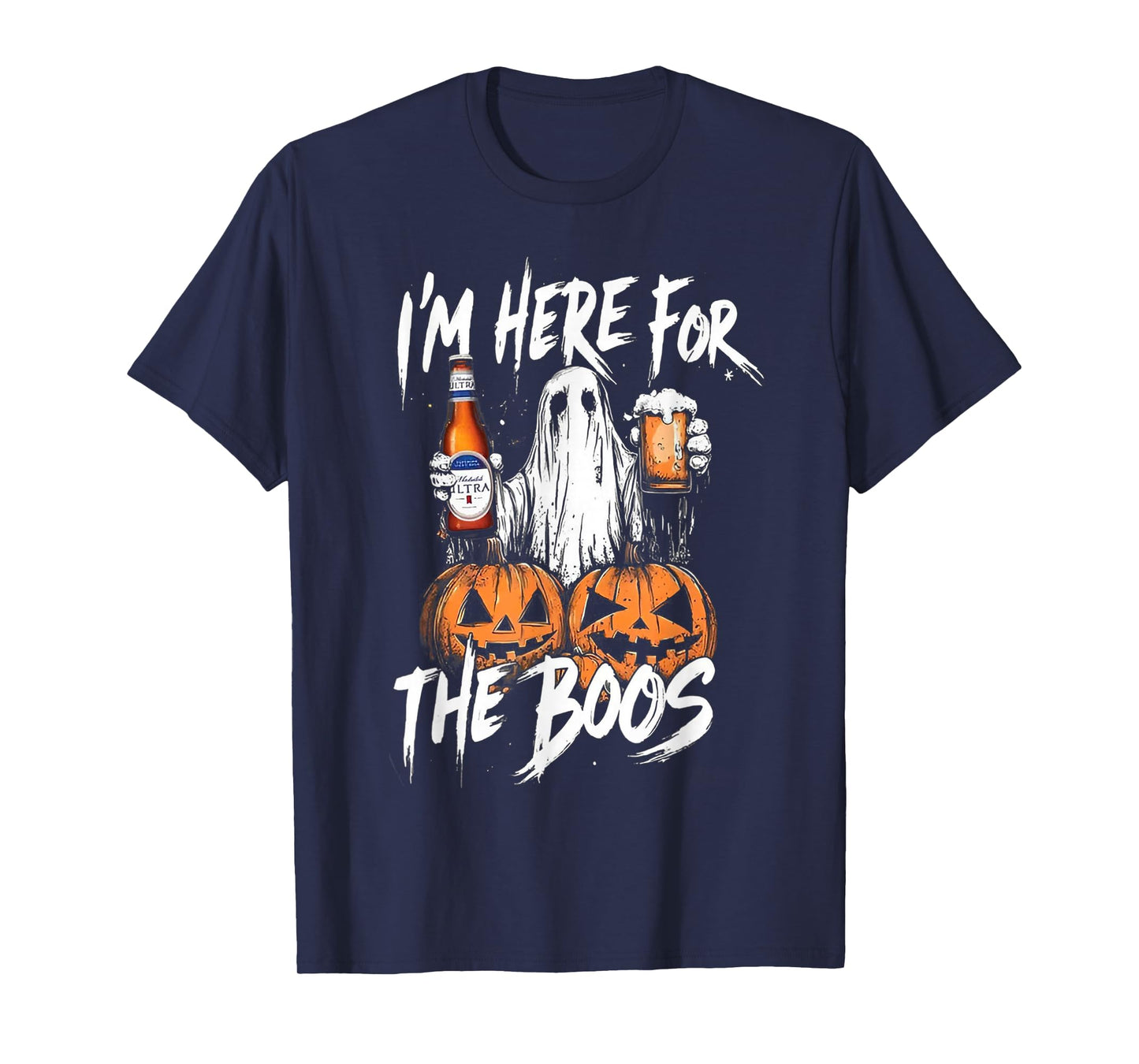 I'm Here for The Boos Funny Ghost Beer Halloween T-Shirt