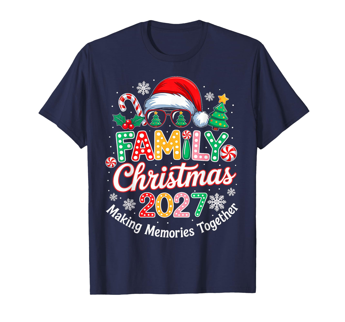 Family Christmas 2027 Christmas Squad Xmas Matching Pajamas T-Shirt